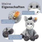 Steiff Kuscheltier Dinkie Esel, Süßes Stofftier mit Kunststoffaugen, Kinder, Jungen & Mädchen, Friends - Image 4