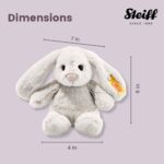 Steiff Hoppie Hase 18 cm hellgrau, Plüschtier Hase mit Schlappohren, Soft Cuddly Friends - Image 2