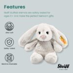 Steiff Hoppie Hase 18 cm hellgrau, Plüschtier Hase mit Schlappohren, Soft Cuddly Friends - Image 3