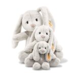 Steiff Hoppie Hase 18 cm hellgrau, Plüschtier Hase mit Schlappohren, Soft Cuddly Friends - Image 5