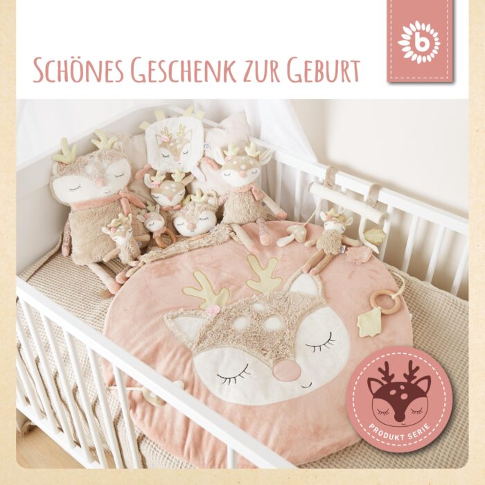 Bieco Kuscheltier Reh Ella mit Rassel | Baby Kuscheltier ab 0 Monate Plüschtier Reh rentier - Image 3